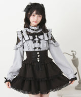 【予約　02/16発送】キラキラハートチョーカーベルトレースブラウス