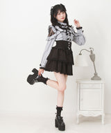 【予約　02/16発送】キラキラハートチョーカーベルトレースブラウス