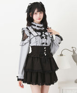 【予約　02/16発送】キラキラハートチョーカーベルトレースブラウス