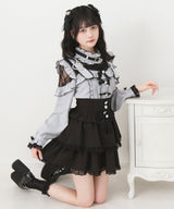 【予約　02/16発送】キラキラハートチョーカーベルトレースブラウス