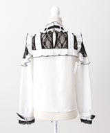 【予約　02/16発送】キラキラハートチョーカーベルトレースブラウス