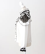 【予約　02/16発送】キラキラハートチョーカーベルトレースブラウス