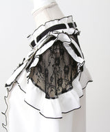 【予約　02/16発送】キラキラハートチョーカーベルトレースブラウス