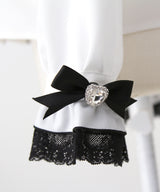 【予約　02/16発送】キラキラハートチョーカーベルトレースブラウス