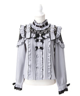 【予約　02/16発送】キラキラハートチョーカーベルトレースブラウス