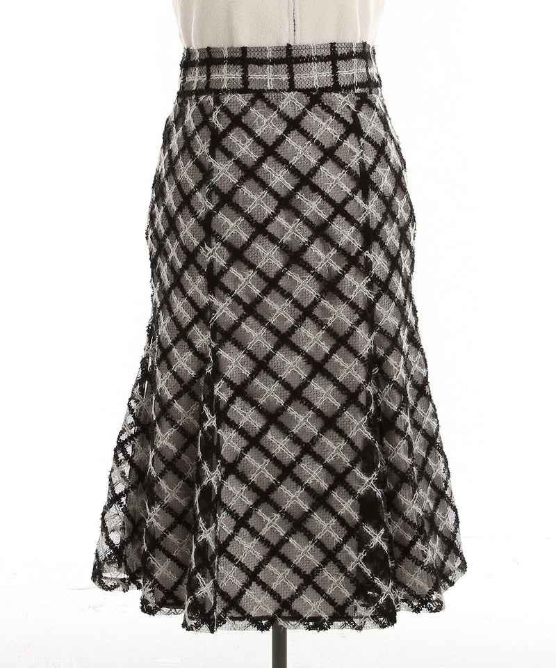 4L-6L】ラメツイードチェックマーメイドスカート – レディース