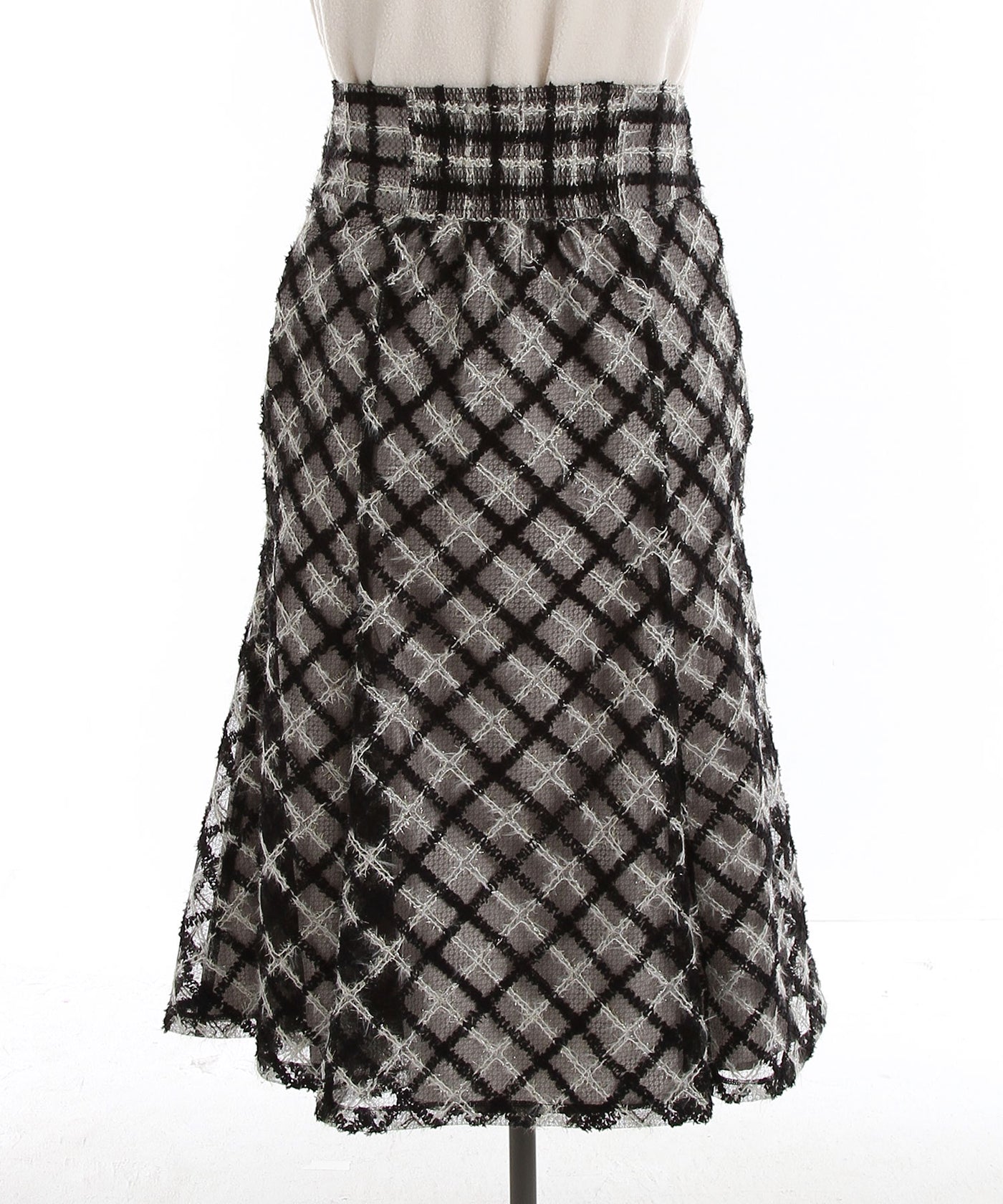 4L-6L】ラメツイードチェックマーメイドスカート – レディース