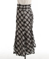 【予約　12/24発送】【4L-6L】ラメツイードチェックマーメイドスカート