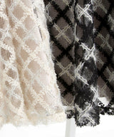 【予約　12/24発送】【4L-6L】ラメツイードチェックマーメイドスカート