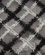 【予約　12/24発送】【4L-6L】ラメツイードチェックマーメイドスカート