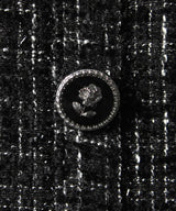 丸襟ブラウスドッキングツイードワンピース【大きいサイズ有り】