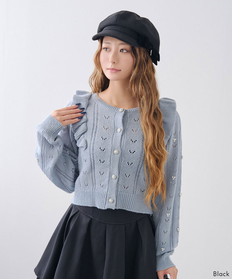 予約 12/19発送】オリジナルハートチャーム付きリボンキャスケット