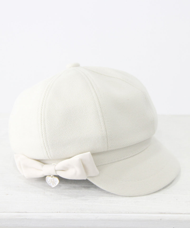 オリジナルハートチャーム付きリボンキャスケット – レディース