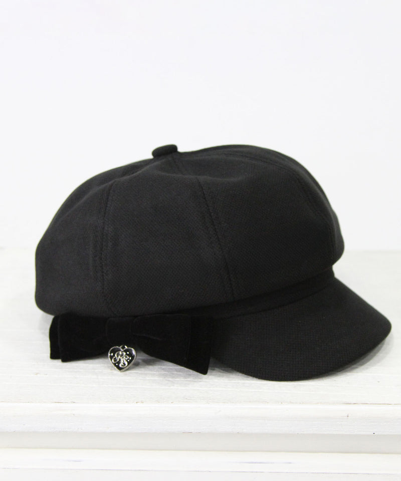 オリジナルハートチャーム付きリボンキャスケット – レディース