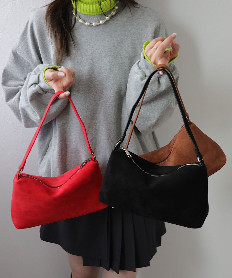 【予約　12/18発送】スウェードハンドバッグ