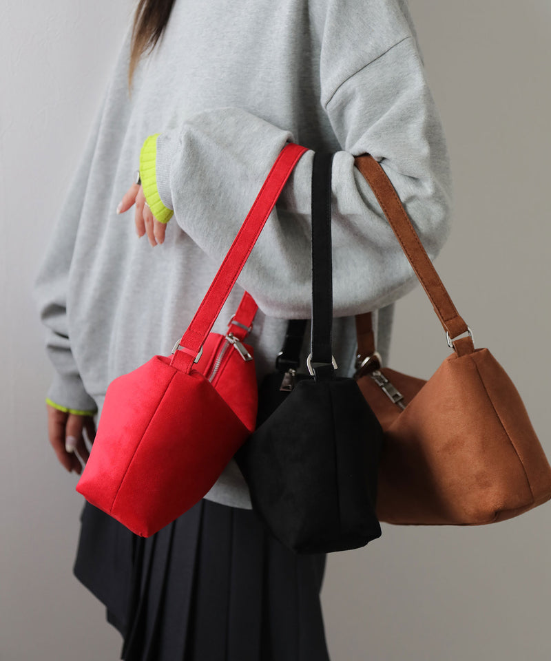 【予約　12/18発送】スウェードハンドバッグ