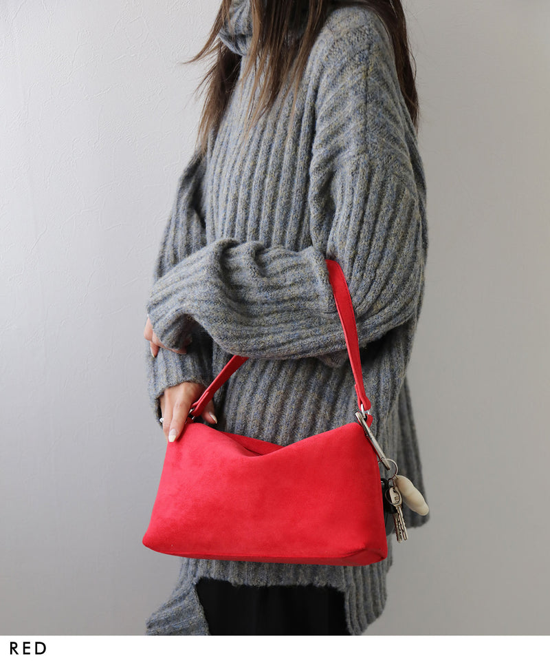 【予約　12/18発送】スウェードハンドバッグ