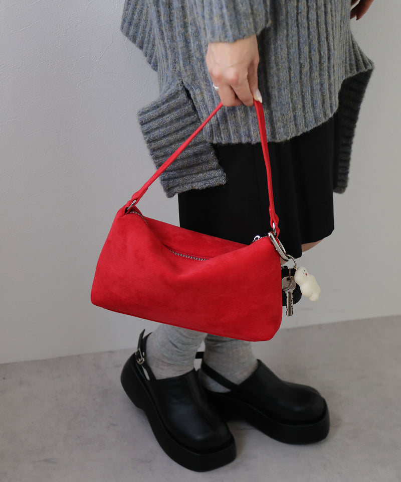 【予約　12/18発送】スウェードハンドバッグ