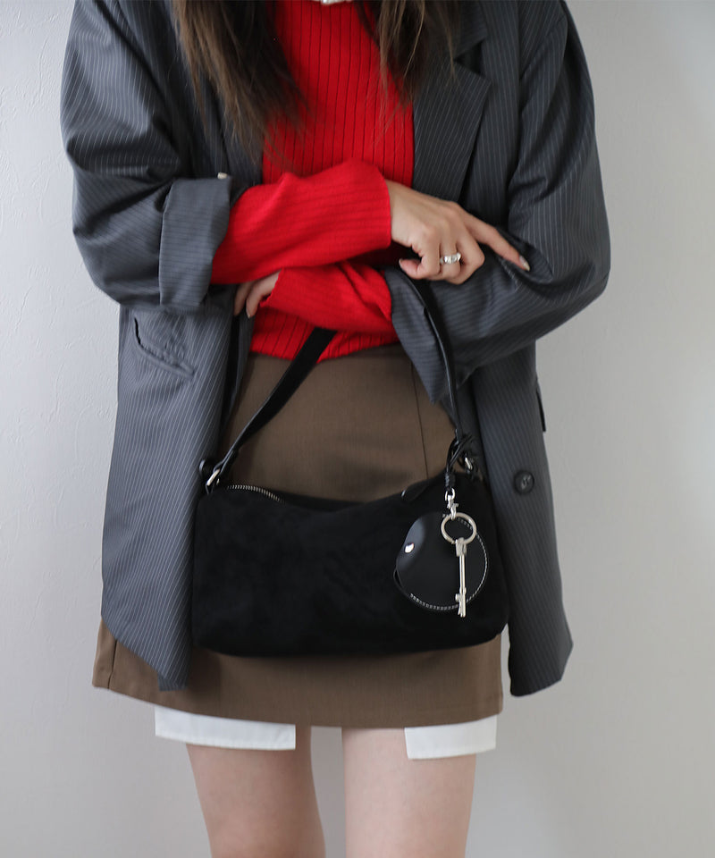 【予約　12/18発送】スウェードハンドバッグ