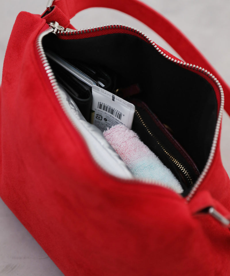 【予約　12/18発送】スウェードハンドバッグ