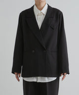 【予約　01/26発送】ダブルボタンオーバーサイズジャケット【セットアップ対応】