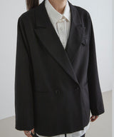 【予約　01/26発送】ダブルボタンオーバーサイズジャケット【セットアップ対応】