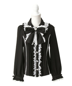 ハートレースフリルたっぷりブラウス