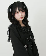 【予約　02/16発送】十字架クモレーススタッズベルトセーラーワンピース