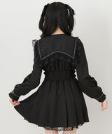 【予約　02/16発送】十字架クモレーススタッズベルトセーラーワンピース