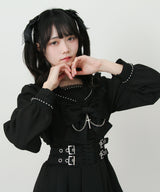 【予約　02/16発送】十字架クモレーススタッズベルトセーラーワンピース