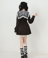 【予約　02/16発送】十字架クモレーススタッズベルトセーラーワンピース