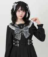 【予約　02/16発送】十字架クモレーススタッズベルトセーラーワンピース