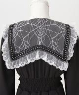 【予約　02/16発送】十字架クモレーススタッズベルトセーラーワンピース