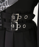 【予約　02/16発送】十字架クモレーススタッズベルトセーラーワンピース