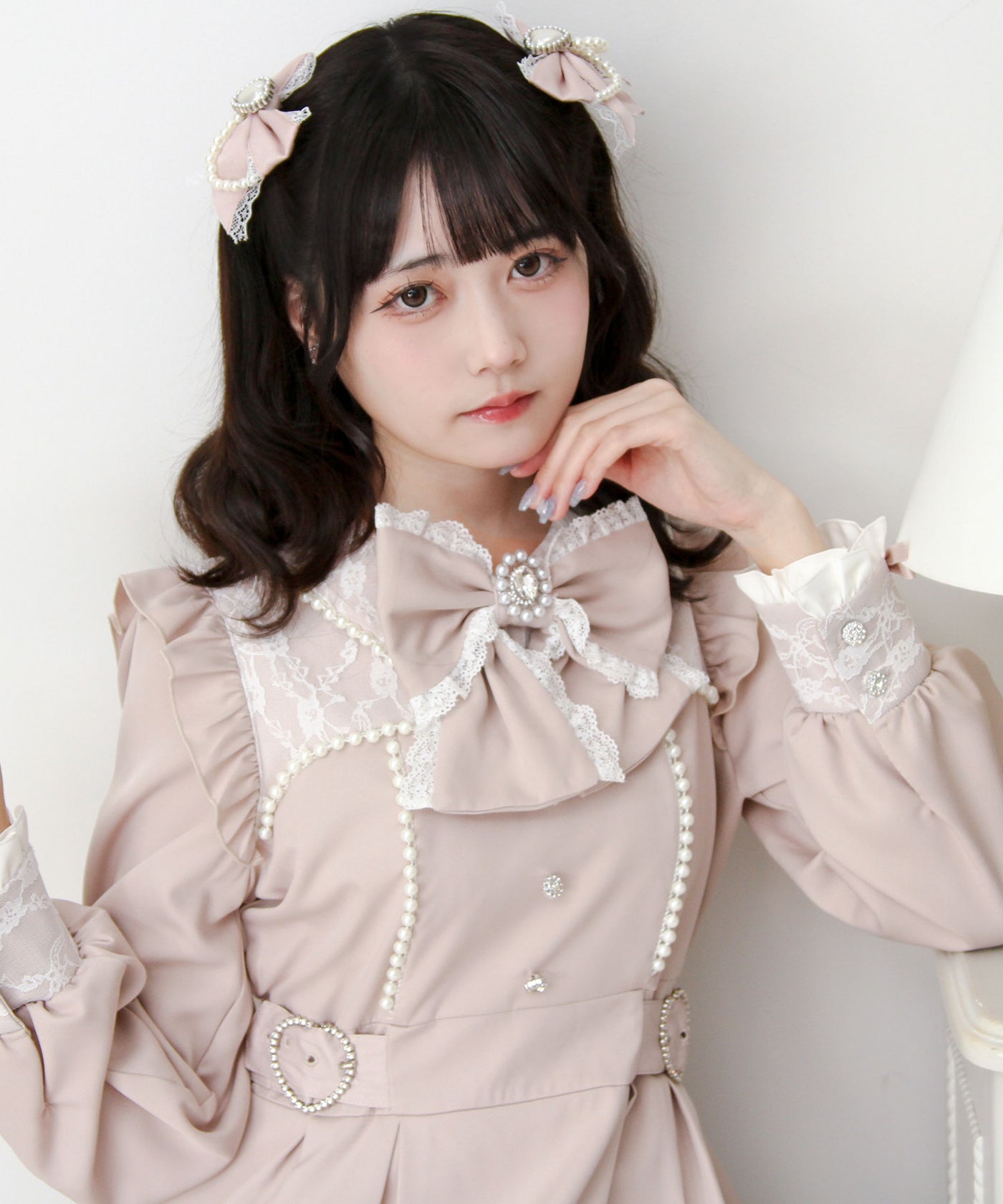 リニューアルセール】パールレースハートバックルときめきワンピース