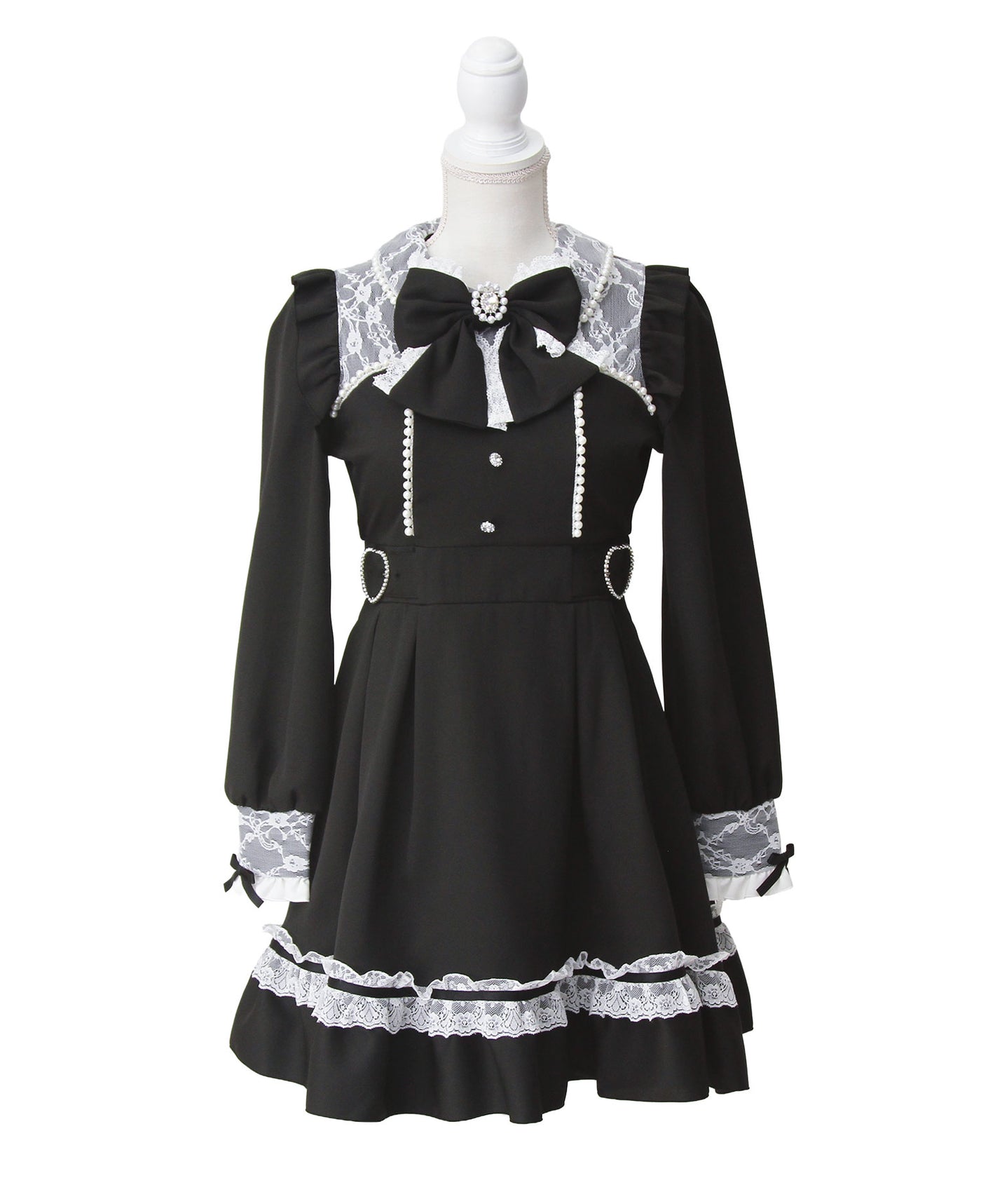 予約 02/16発送】パールレースハートバックルときめきワンピース