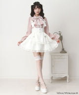 サス付きハートバックルレースアップリボンスカート