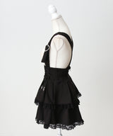 サス付きハートバックルレースアップリボンスカート