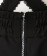 サス付きハートバックルレースアップリボンスカート