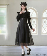 デコルテオープンシアーチェックスカートドッキングワンピース【大きいサイズあり】