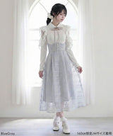 デコルテオープンシアーチェックスカートドッキングワンピース【大きいサイズあり】