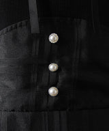 デコルテオープンシアーチェックスカートドッキングワンピース【大きいサイズあり】