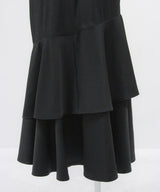 【予約　01/28発送】スリット入りアシメフリルマーメイドスカート【大きいサイズ有り】