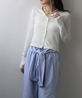 バンブークルーネックカーディガン