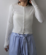 バンブークルーネックカーディガン