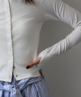 バンブークルーネックカーディガン