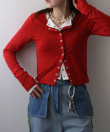 バンブークルーネックカーディガン