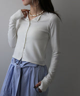 バンブークルーネックカーディガン