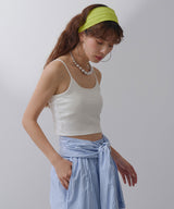 バンブーカップ付きクロップド丈キャミソール