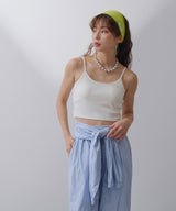 バンブーカップ付きクロップド丈キャミソール